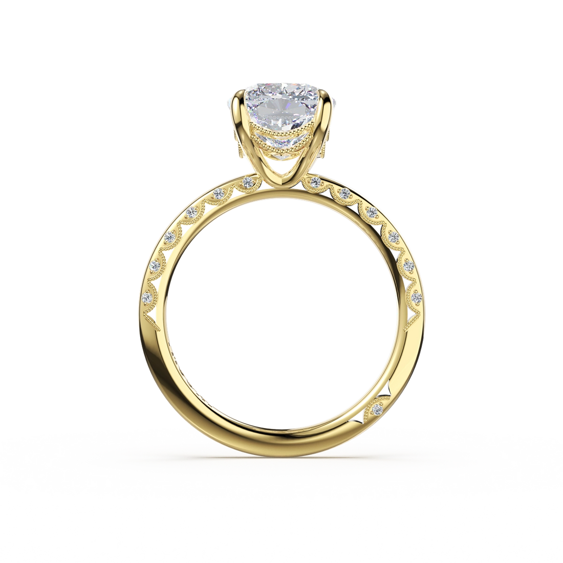 Tacori Engagement Rings in Yellow Gold containing Diamond 469 1.7 CU 10X8 Y