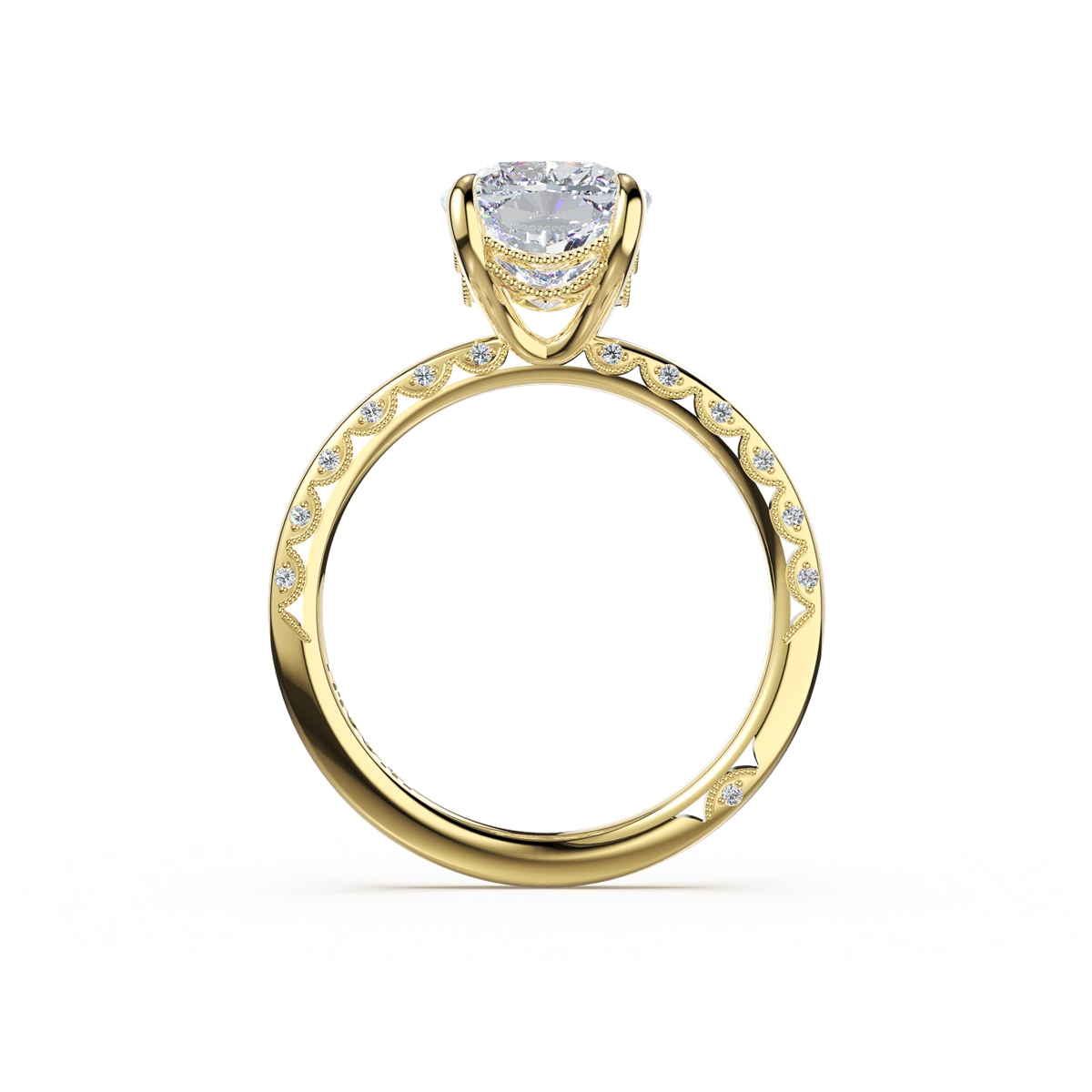 Tacori Engagement Rings in Yellow Gold containing Diamond 469 1.7 CU 10X8 Y