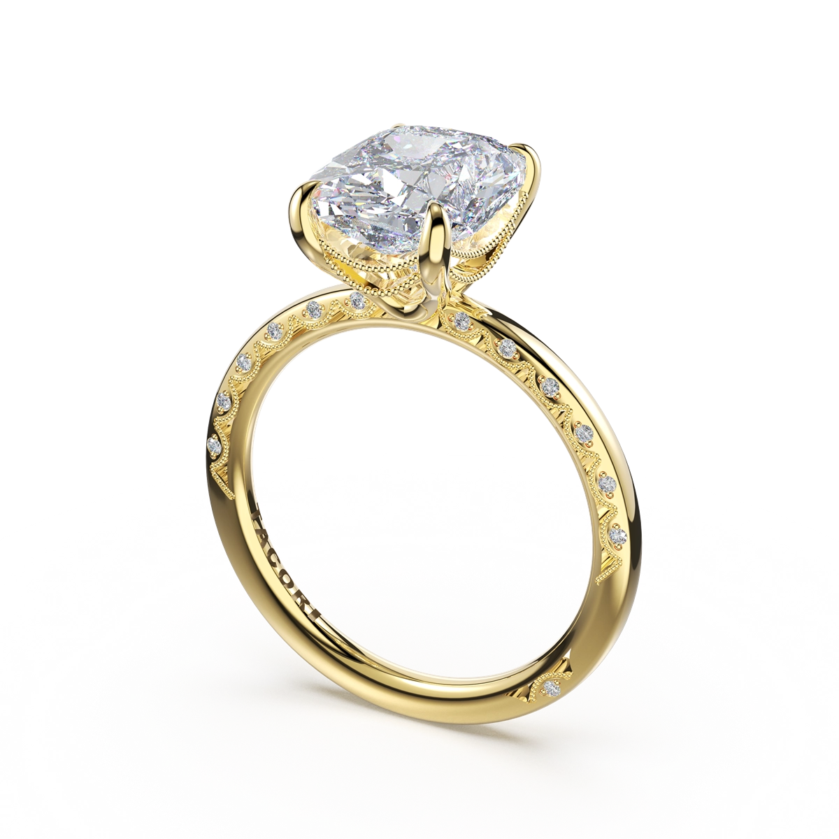 Tacori Engagement Rings in Yellow Gold containing Diamond 469 1.7 CU 10X8 Y