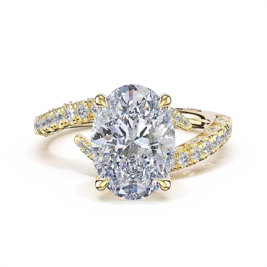 Tacori Engagement Rings in Yellow Gold containing Diamond 473 OV 10X7 Y