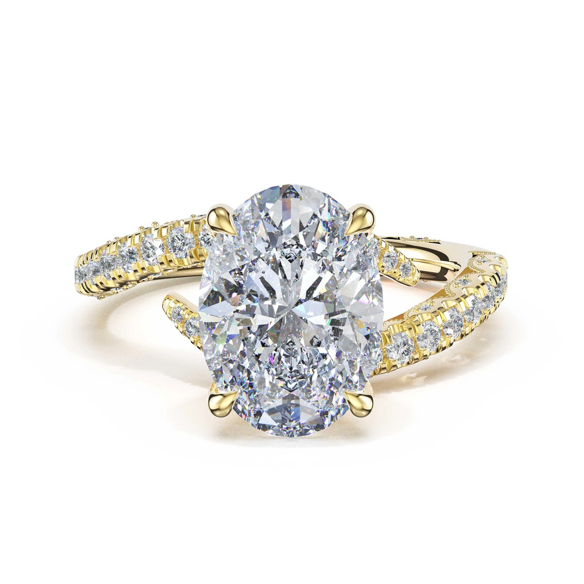 Tacori Engagement Rings in Yellow Gold containing Diamond 473 OV 10X7 Y