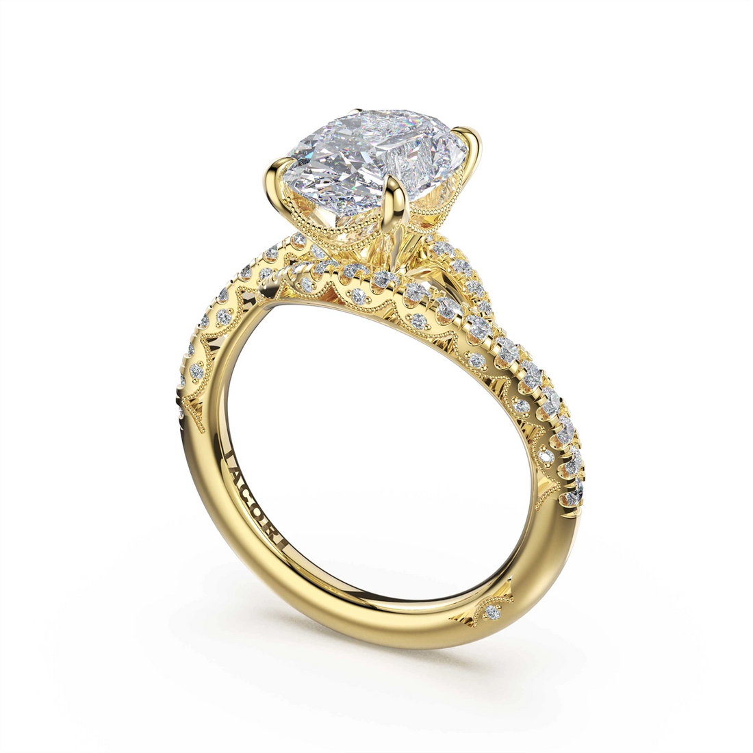 Tacori Engagement Rings in Yellow Gold containing Diamond 473 OV 10X7 Y