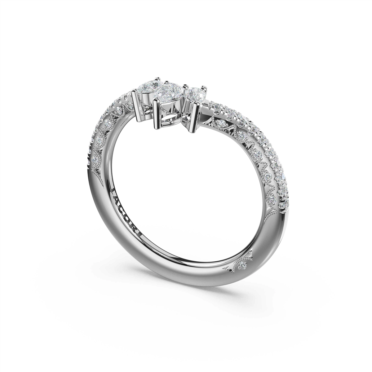 Tacori Wedding Rings in Platinum/Palladium containing Diamond 479 1.7 B 1/2