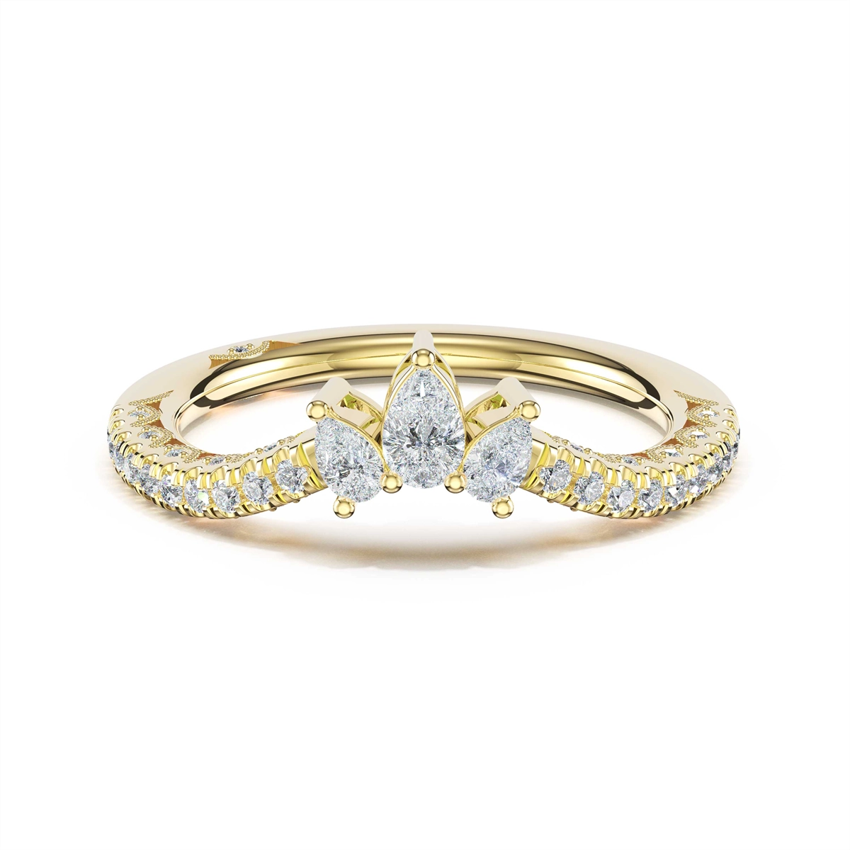Tacori Wedding Rings in Yellow Gold containing Diamond 479 1.7 B 1/2 Y