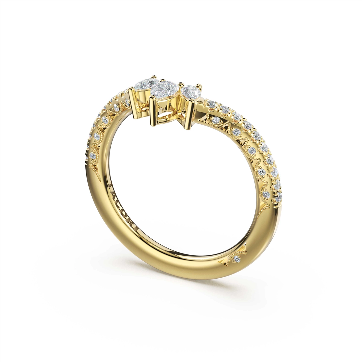 Tacori Wedding Rings in Yellow Gold containing Diamond 479 1.7 B 1/2 Y