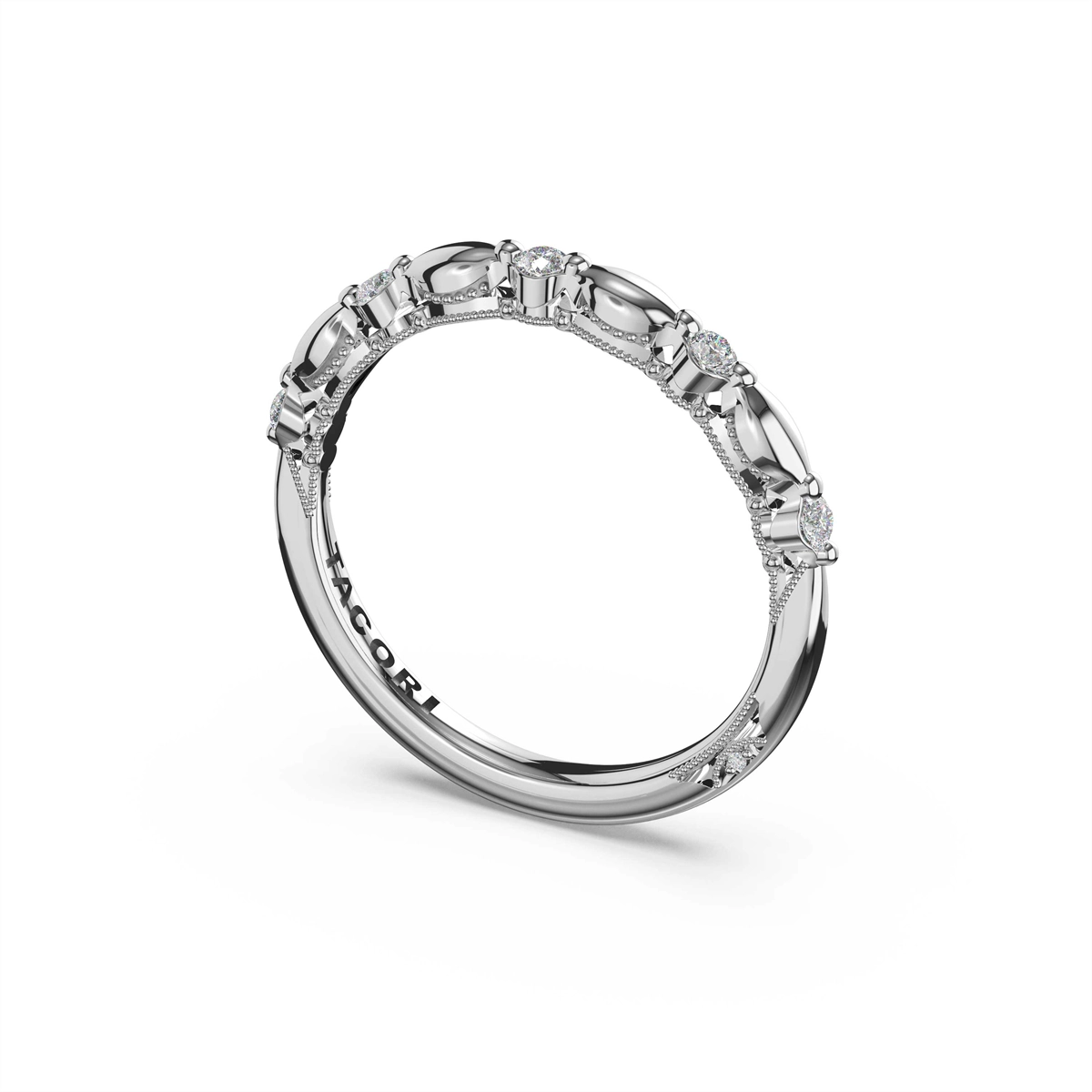 Tacori Wedding Rings in Platinum/Palladium containing Diamond 466 2.3 B 1/2