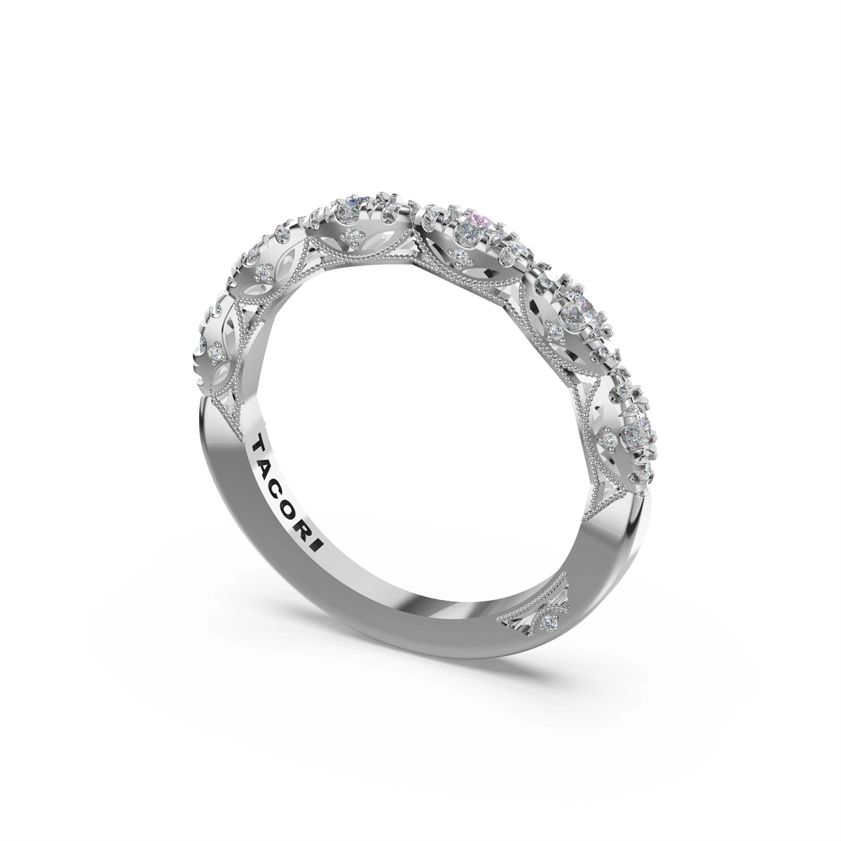 Tacori Wedding Rings in Platinum/Palladium containing Diamond 482 2.4 B 1/2