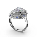 Tacori Engagement Rings in Platinum/Palladium containing Multi-gemstone, Diamond, Sapphire 470 OV 10X7 BS2