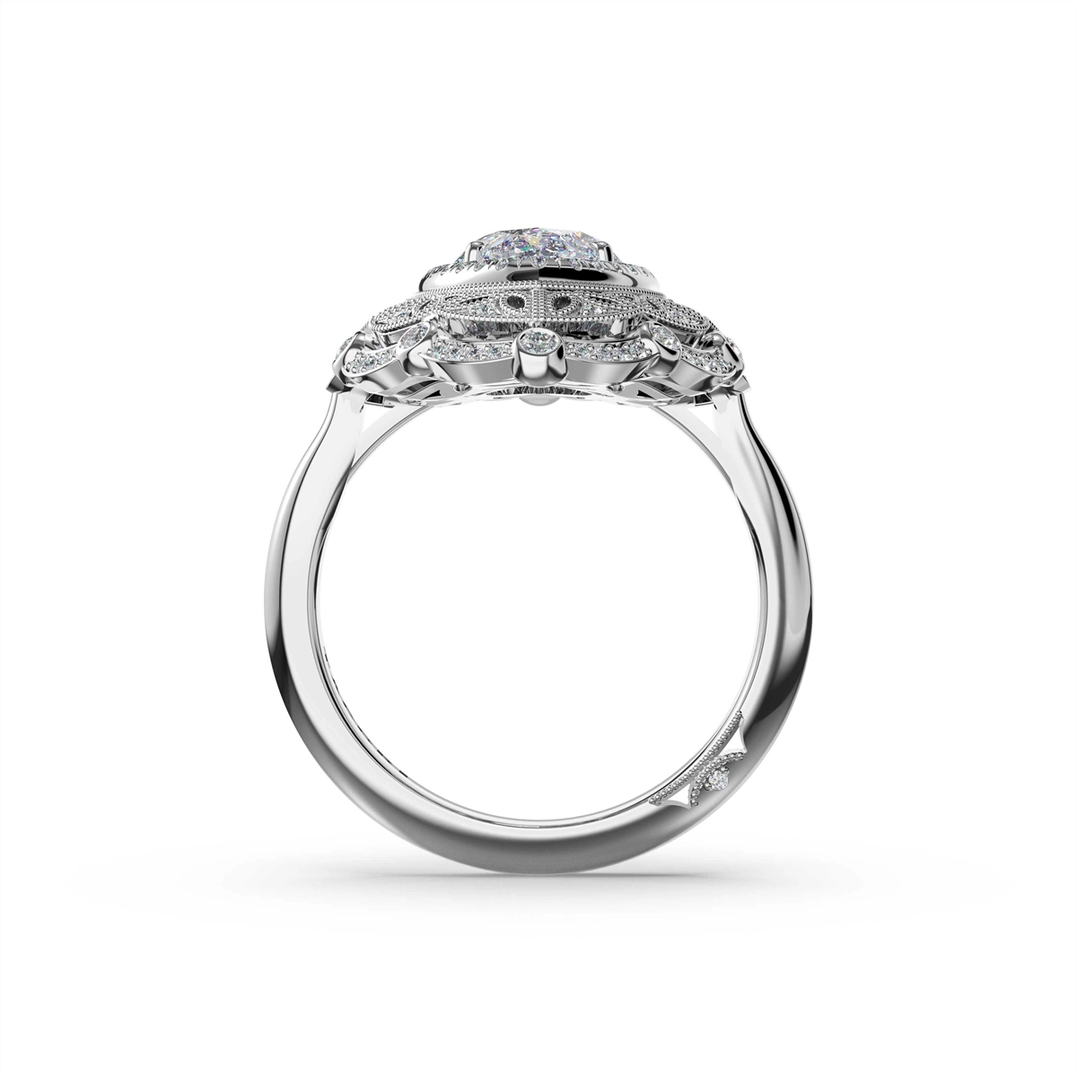 Tacori Engagement Rings in Platinum/Palladium containing Diamond 470 MQ 14.5X7.5