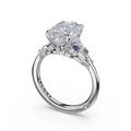 Tacori Engagement Rings in Platinum/Palladium containing Multi-gemstone, Diamond, Sapphire 483 OV 11X8 BS