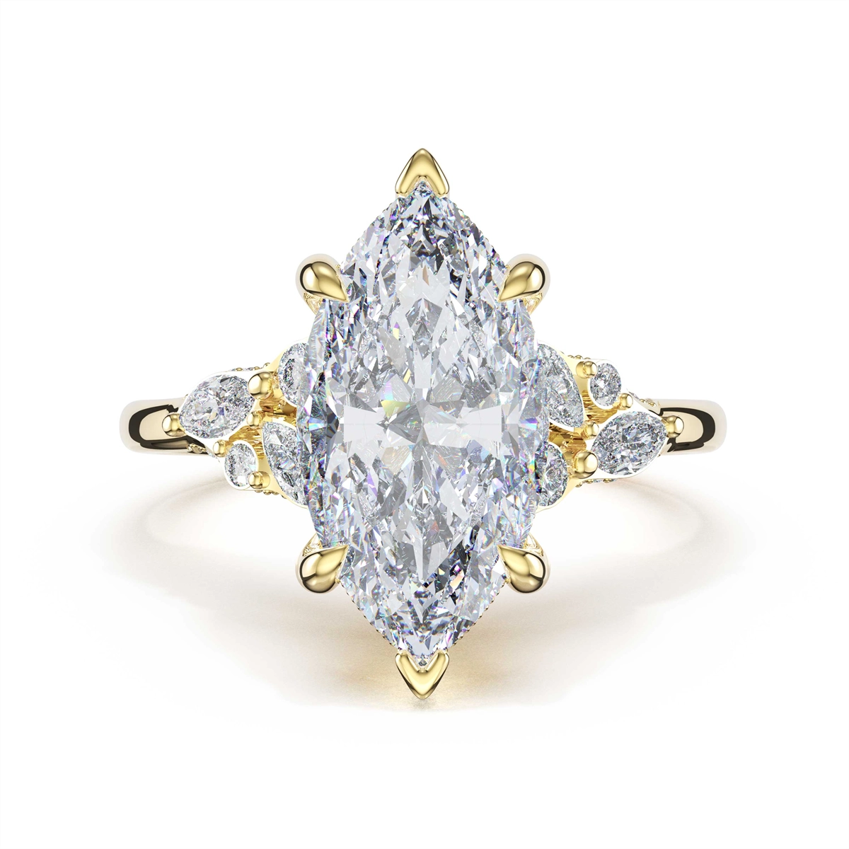 Tacori Engagement Rings in Yellow Gold containing Diamond 483 MQ 14.5X7.5 Y