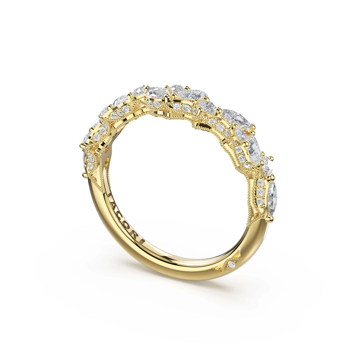 Tacori Wedding Rings in Yellow Gold containing Diamond 483 B 1/2 Y