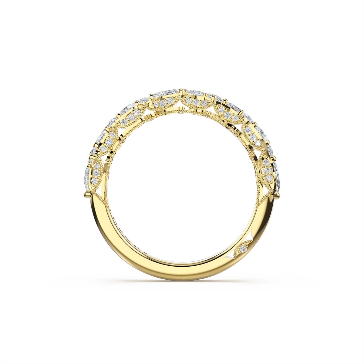 Tacori Wedding Rings in Yellow Gold containing Diamond 483 B 1/2 Y