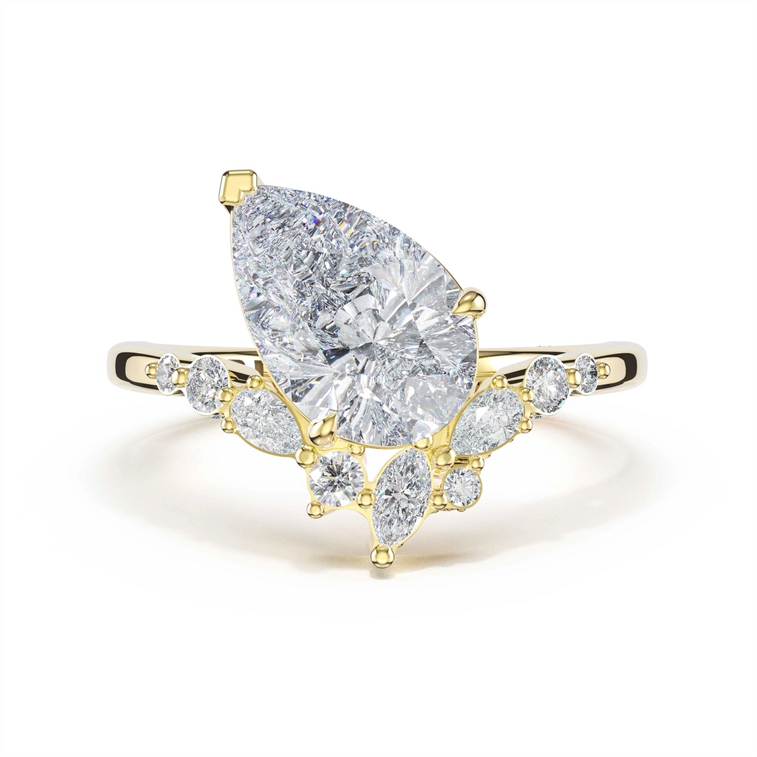 Tacori Engagement Rings in Yellow Gold containing Diamond 484 PS 11X7 Y