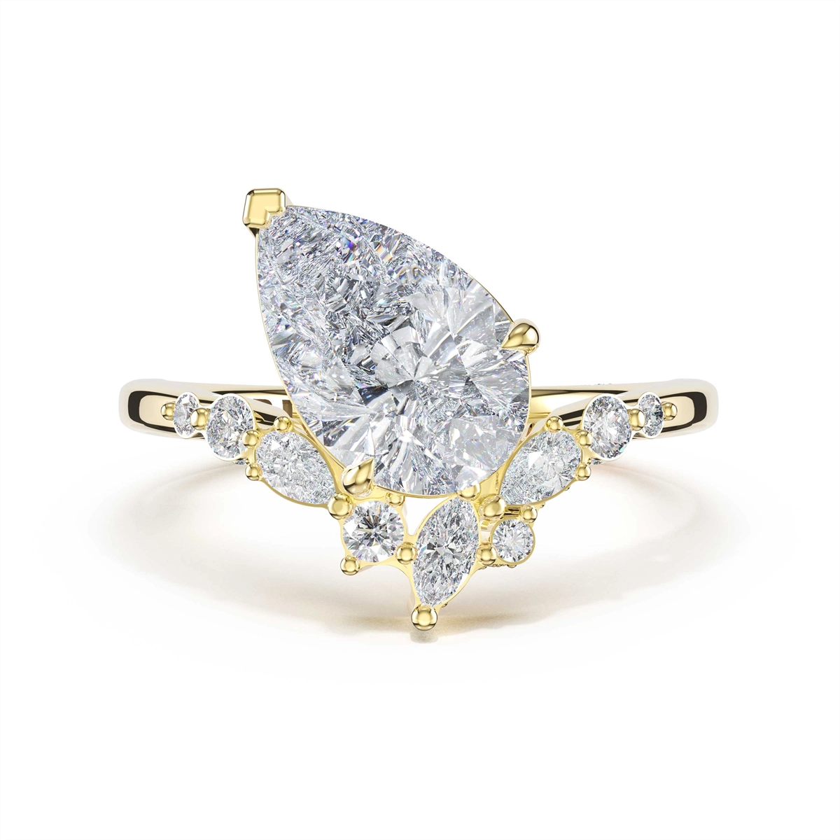 Tacori Engagement Rings in Yellow Gold containing Diamond 484 PS 11X7 Y
