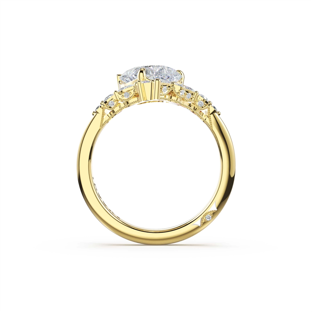 Tacori Engagement Rings in Yellow Gold containing Diamond 484 PS 11X7 Y