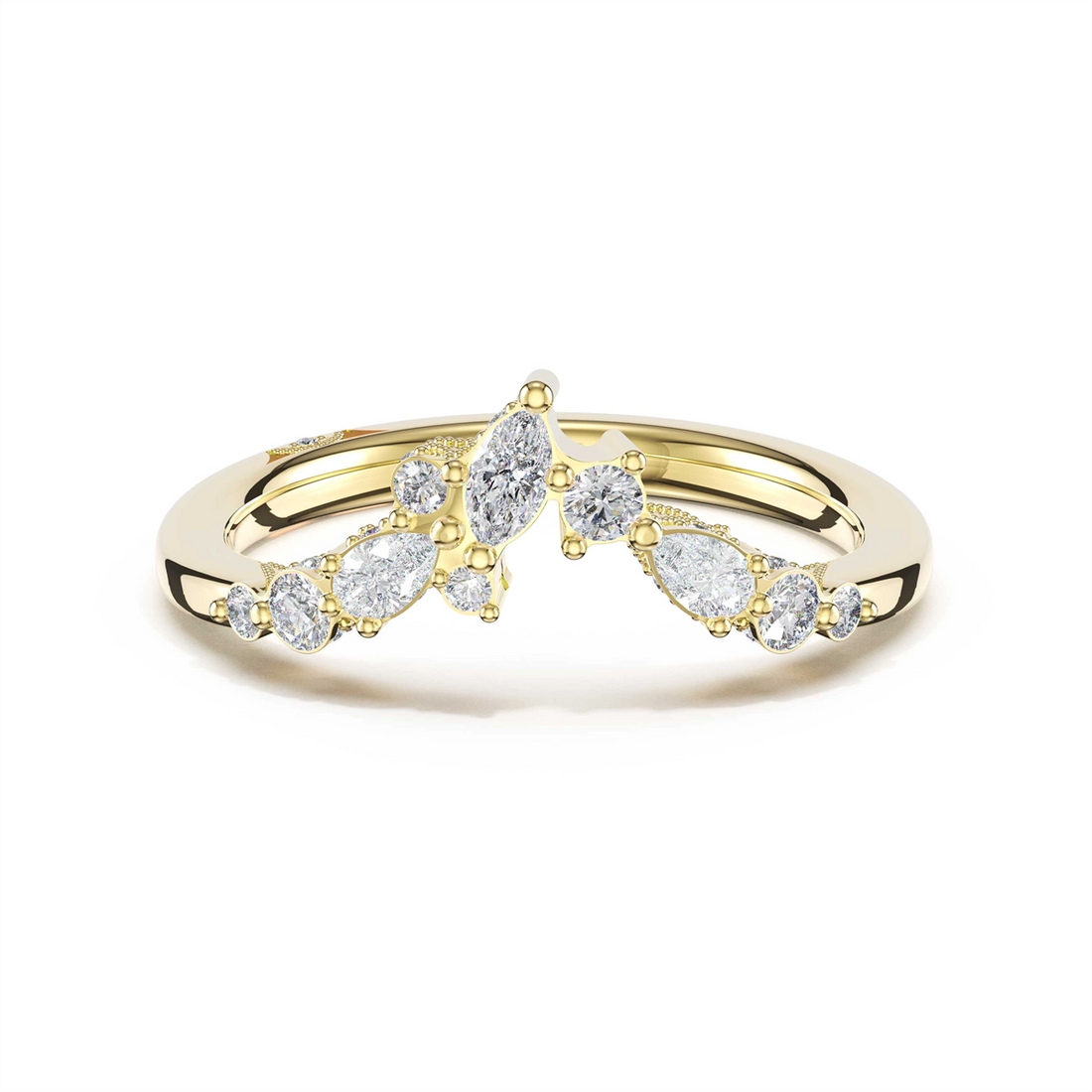 Tacori Wedding Rings in Yellow Gold containing Diamond 483 CB 1/4 Y