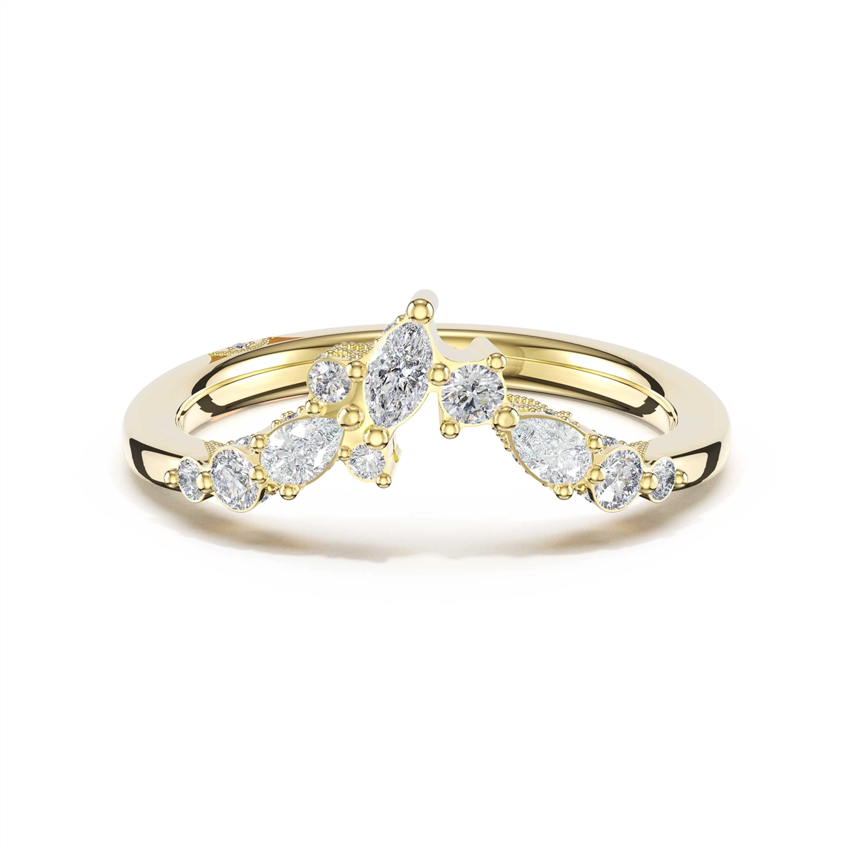 Tacori Wedding Rings in Yellow Gold containing Diamond 483 CB 1/4 Y