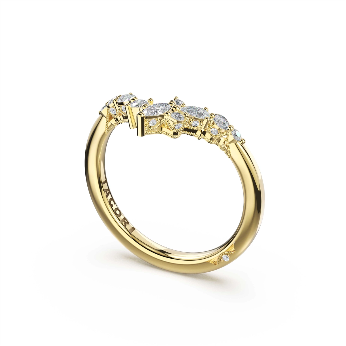 Tacori Wedding Rings in Yellow Gold containing Diamond 483 CB 1/4 Y