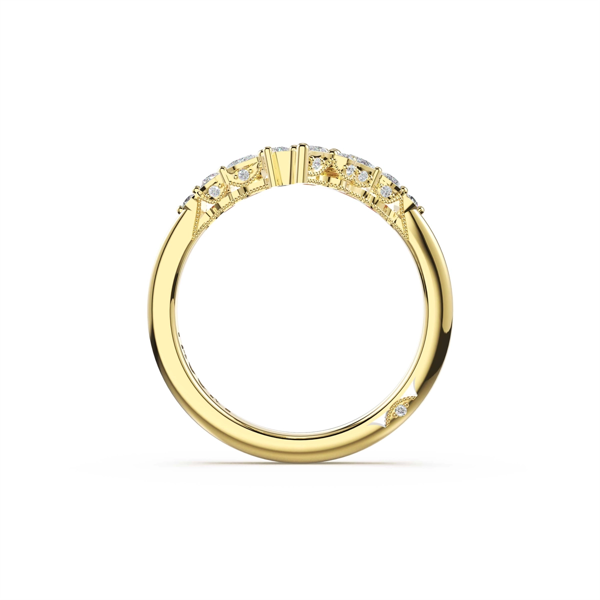 Tacori Wedding Rings in Yellow Gold containing Diamond 483 CB 1/4 Y