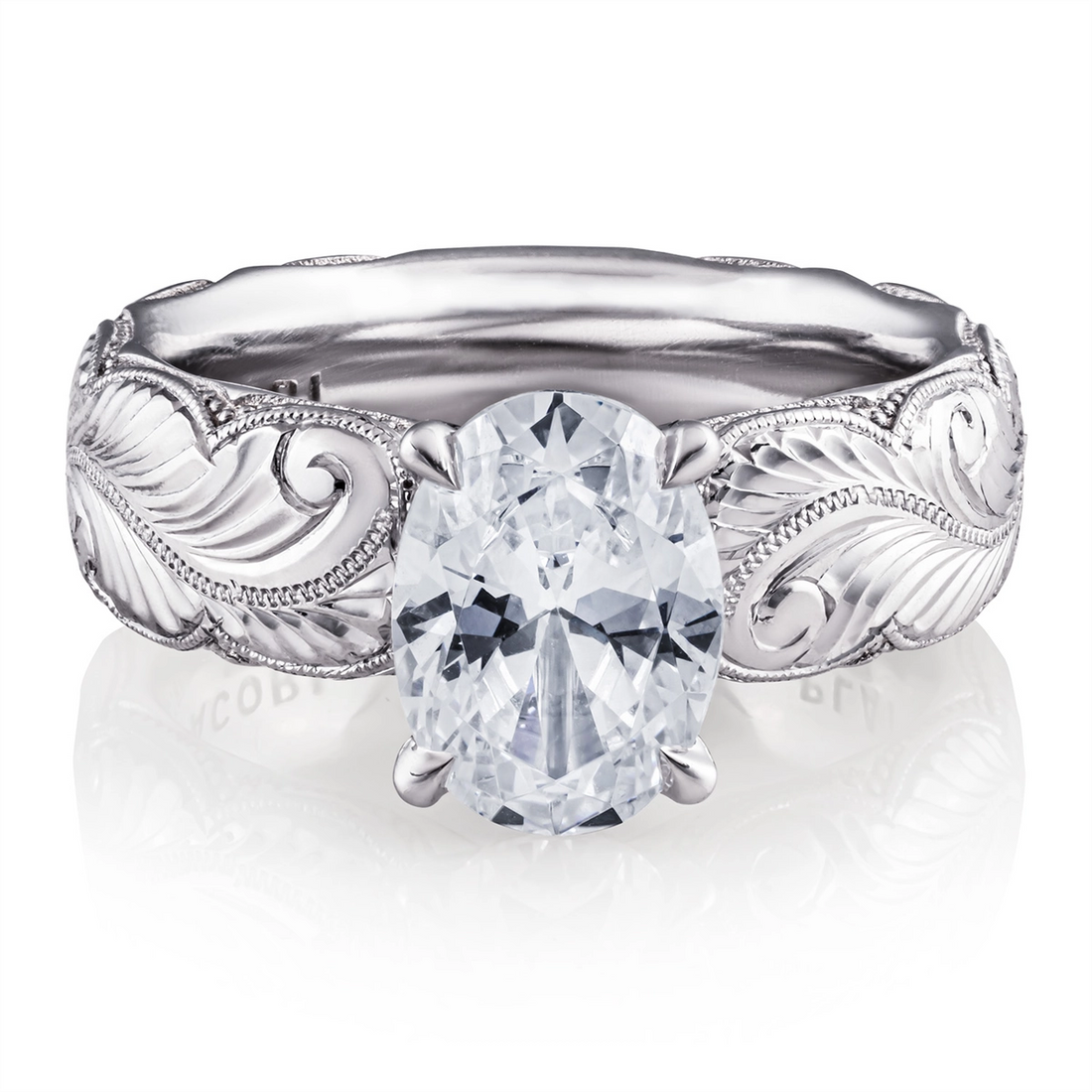Tacori Engagement Rings in Platinum/Palladium containing Diamond 414 6 OV 12.5X9 SE