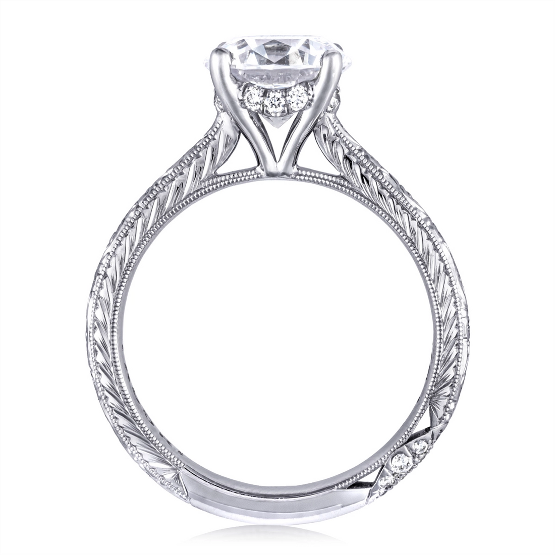 Tacori Engagement Rings in Platinum/Palladium containing Diamond 414 6 OV 12.5X9 SE