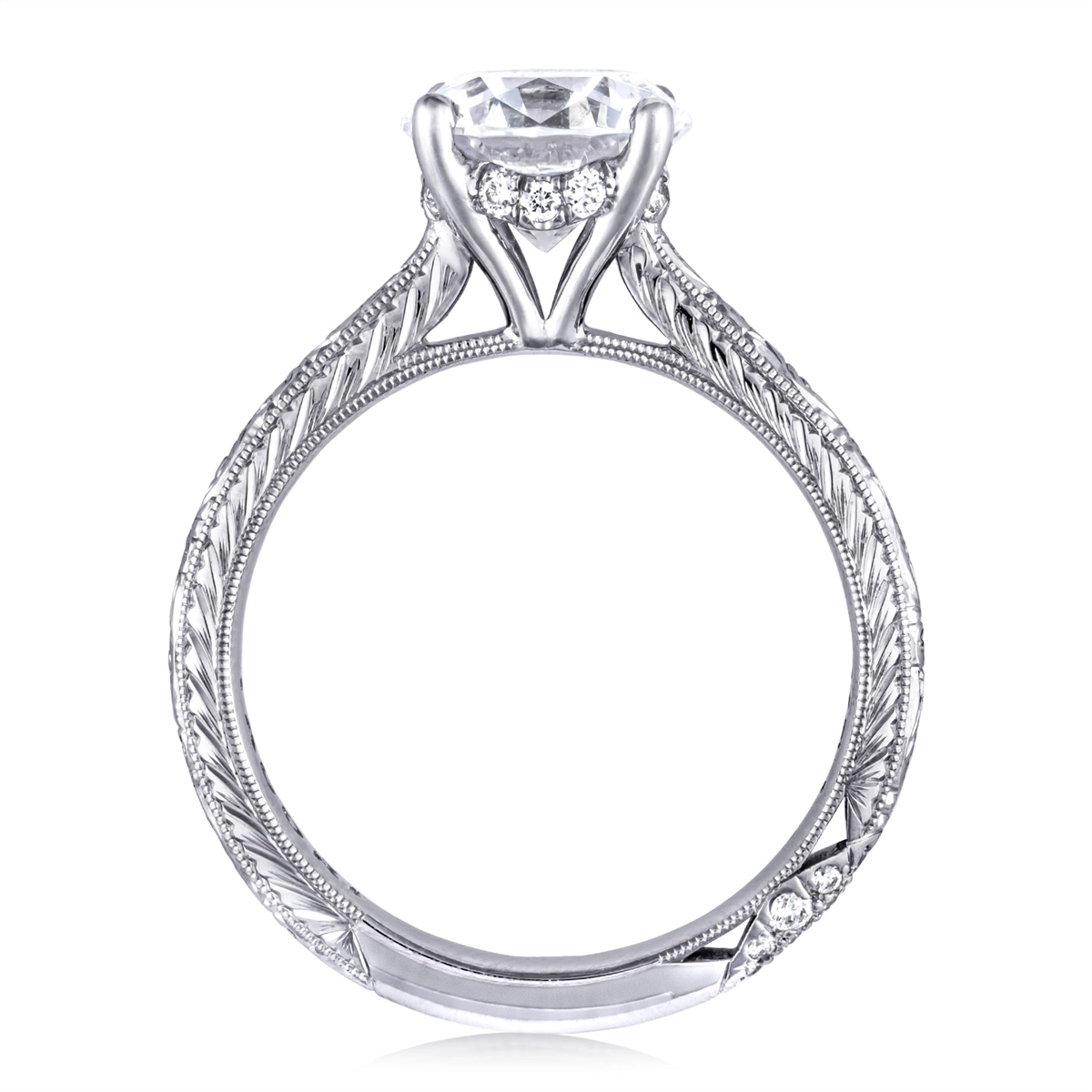 Tacori Engagement Rings in Platinum/Palladium containing Diamond 414 6 OV 12.5X9 SE