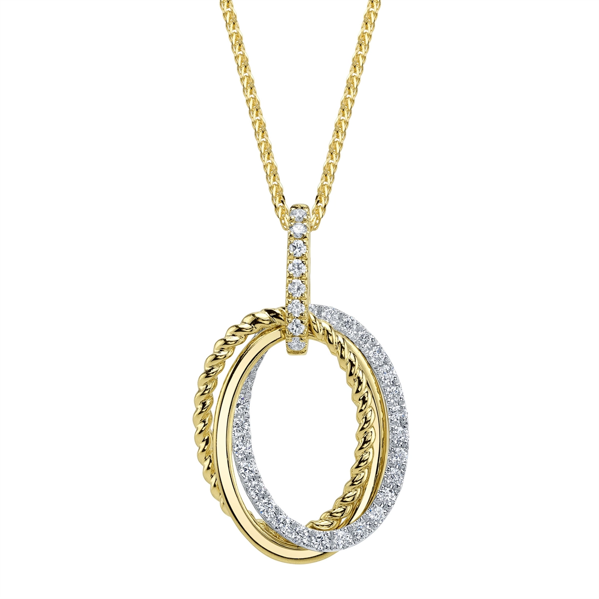 Necklaces Necklaces in Mixed Metals containing Diamond 465138