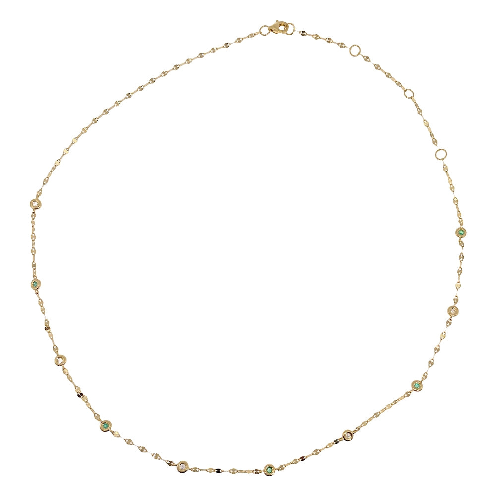 Necklaces Necklaces in Yellow Gold containing Multi-gemstone, Diamond, Emerald 465143