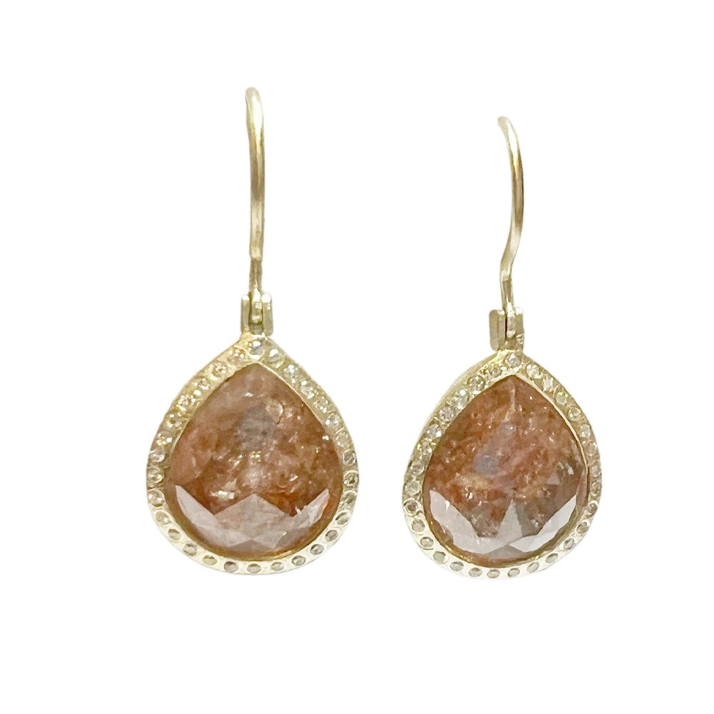Todd Reed Earrings in Yellow Gold containing Diamond CUST-E480-YG-6.18