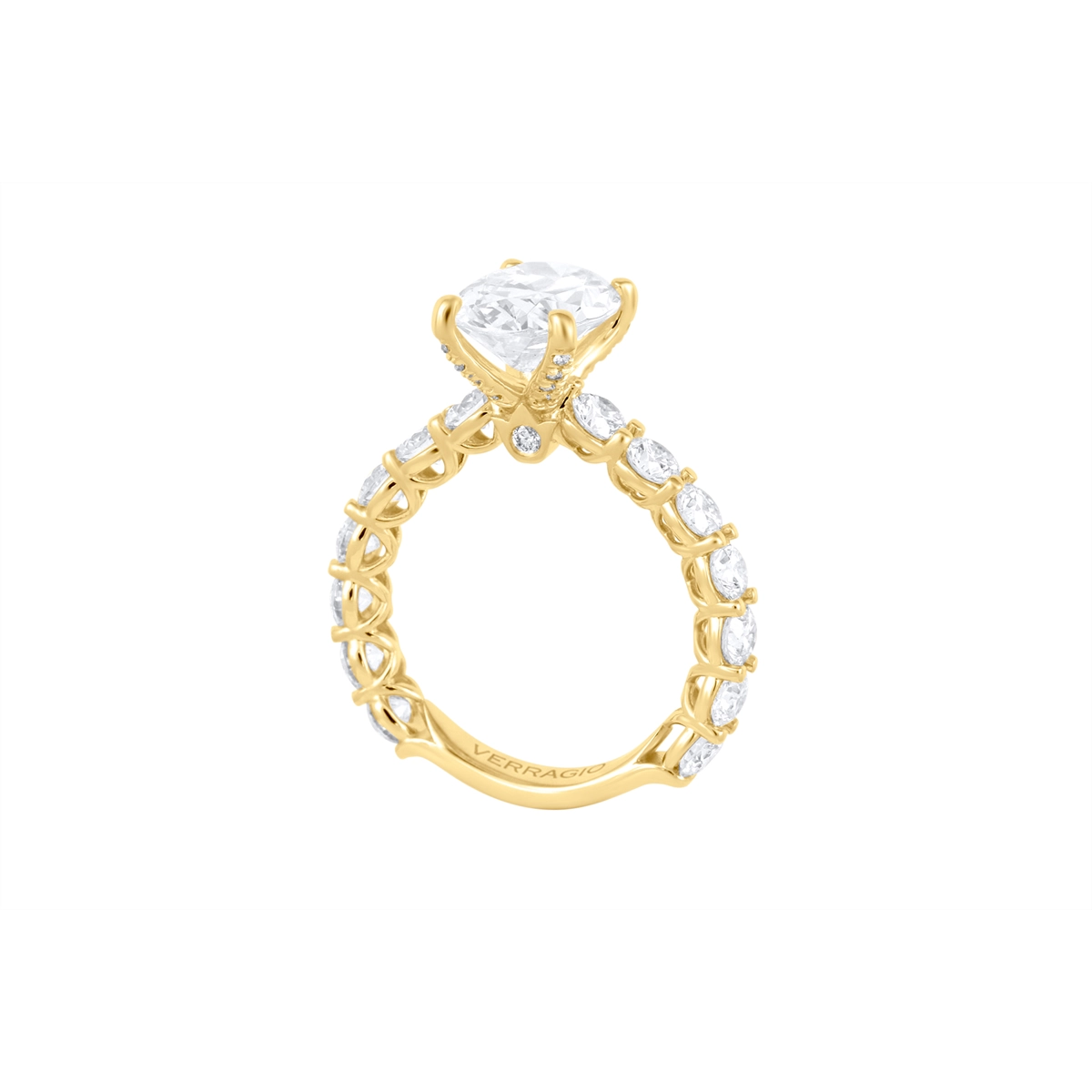 Verragio Engagement Rings in Yellow Gold containing Diamond L-801OVD4-3.5