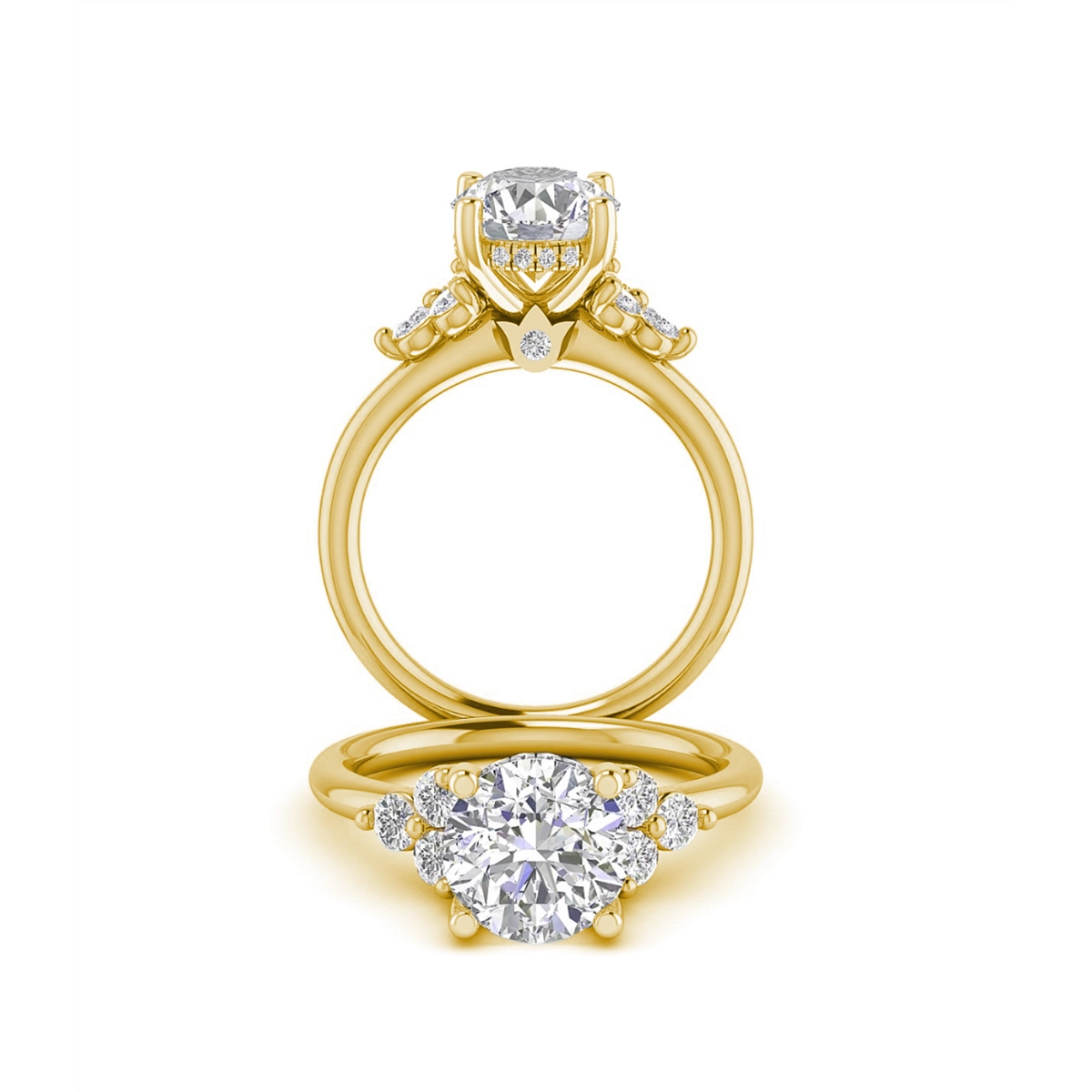 Verragio Engagement Rings in Yellow Gold containing Diamond V-997R-R-S