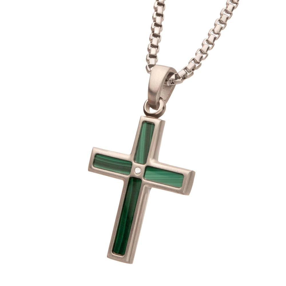 Inox Necklaces in Alternative Metals containing Other, Multi-gemstone LGDSSP841MANK