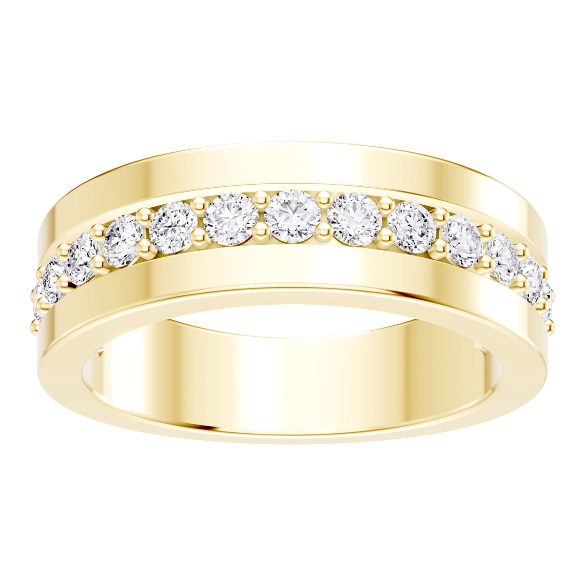 Mens Bands Wedding Rings in Yellow Gold containing Diamond 465451
