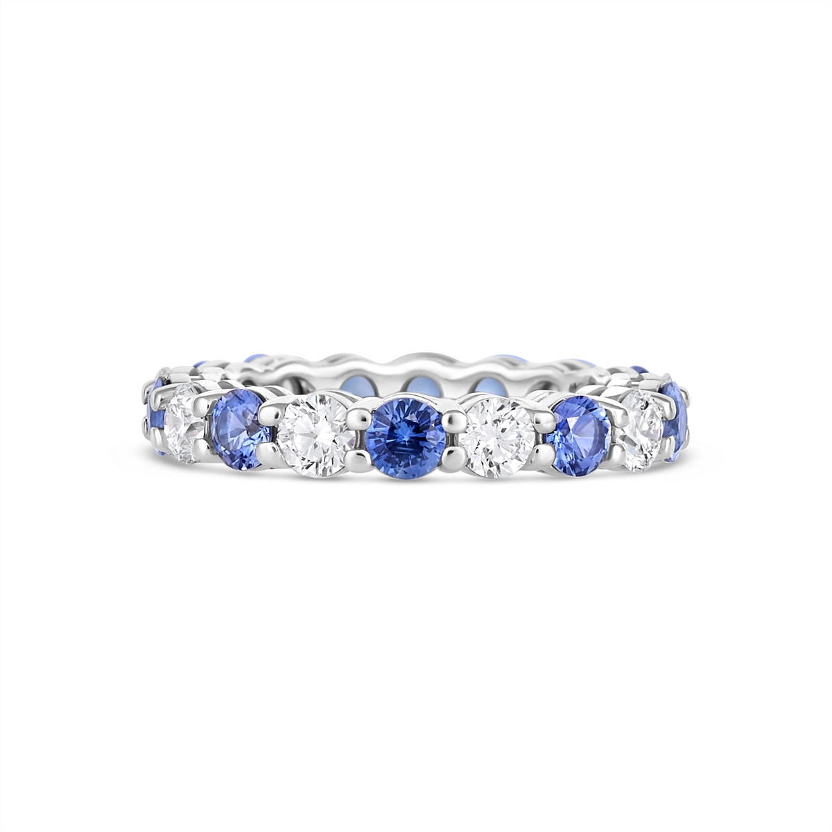 Wedding Bands Wedding Rings in White Gold containing Other, Multi-gemstone, Diamond, Sapphire 465515