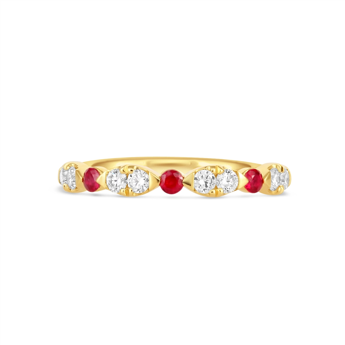 Wedding Bands Wedding Rings in Yellow Gold containing Multi-gemstone, Diamond, Ruby 465562