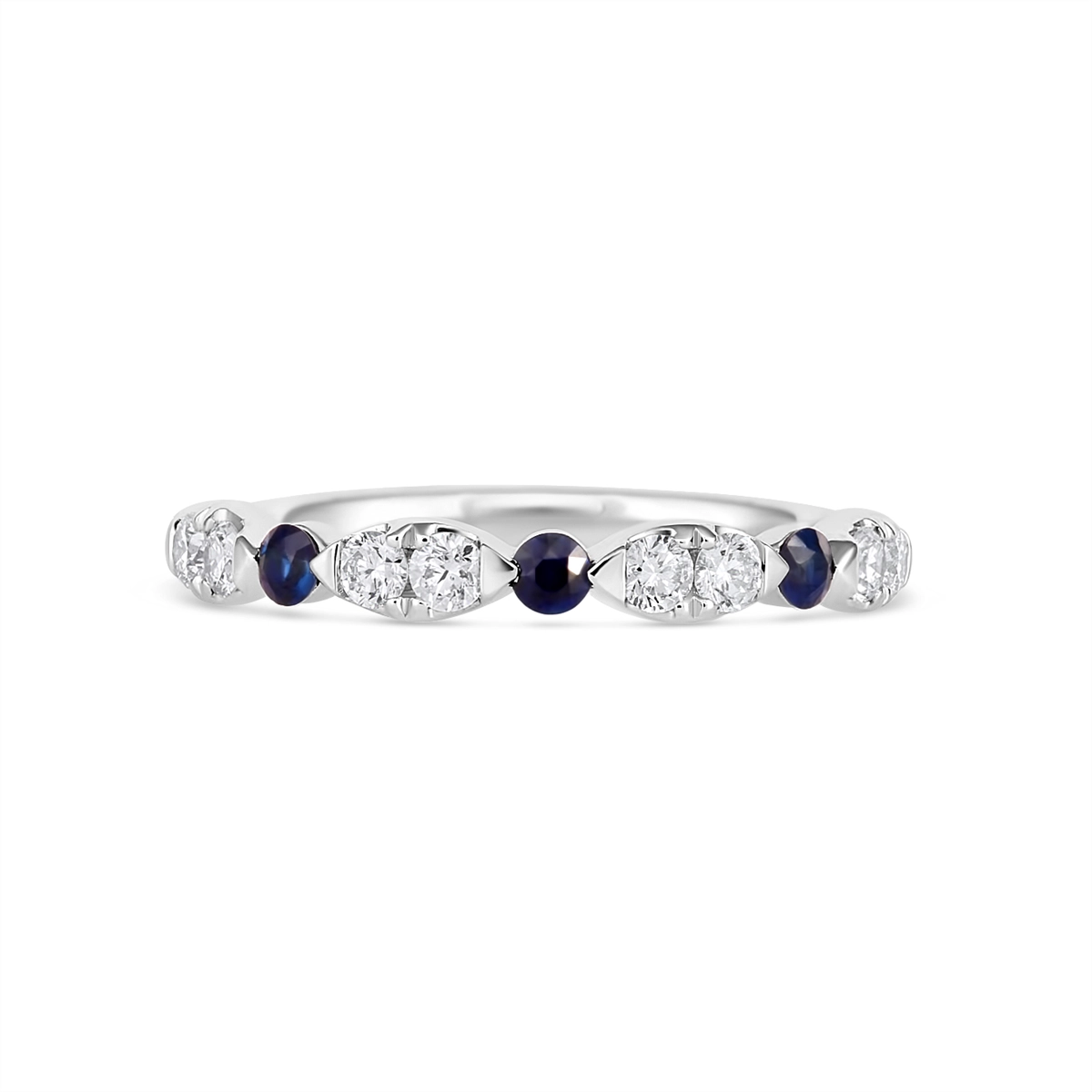 Wedding Bands Wedding Rings in White Gold containing Multi-gemstone, Diamond, Sapphire 465563