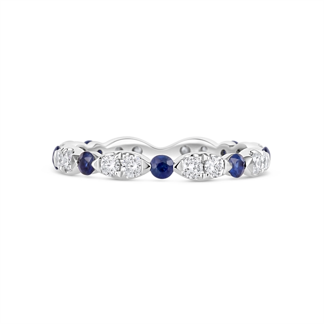 Wedding Bands Wedding Rings in White Gold containing Multi-gemstone, Diamond, Sapphire 465564
