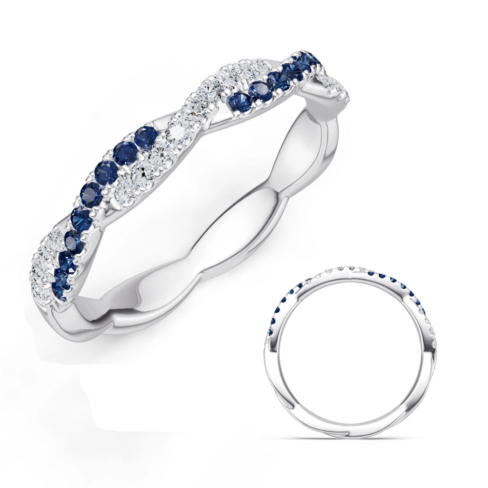Wedding Bands Wedding Rings in White Gold containing Multi-gemstone, Diamond, Sapphire 465588