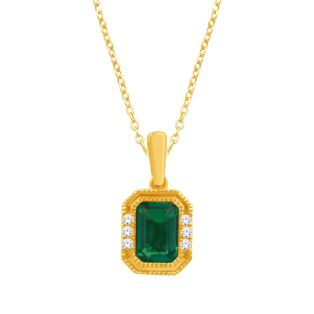 Pendants Pendants in Yellow Gold containing Multi-gemstone, Diamond, Emerald 465626