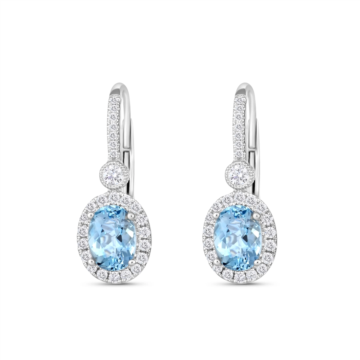 Earrings Earrings in White Gold containing Aquamarine, Multi-gemstone, Diamond 465664