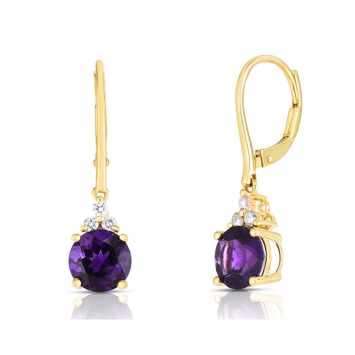 Earrings Earrings in Yellow Gold containing Amethyst, Multi-gemstone, Diamond 465668