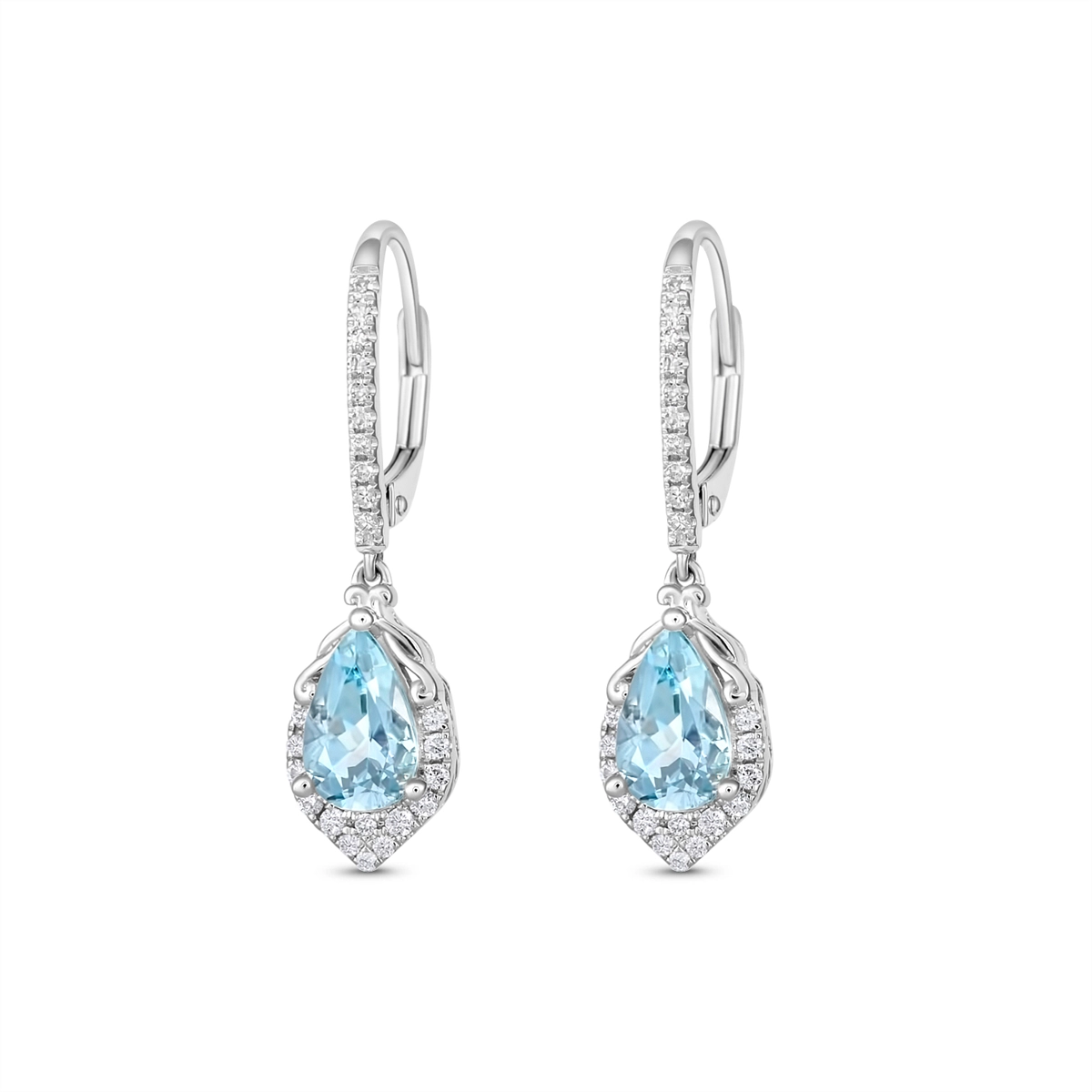 Earrings Earrings in White Gold containing Aquamarine, Multi-gemstone, Diamond 465669