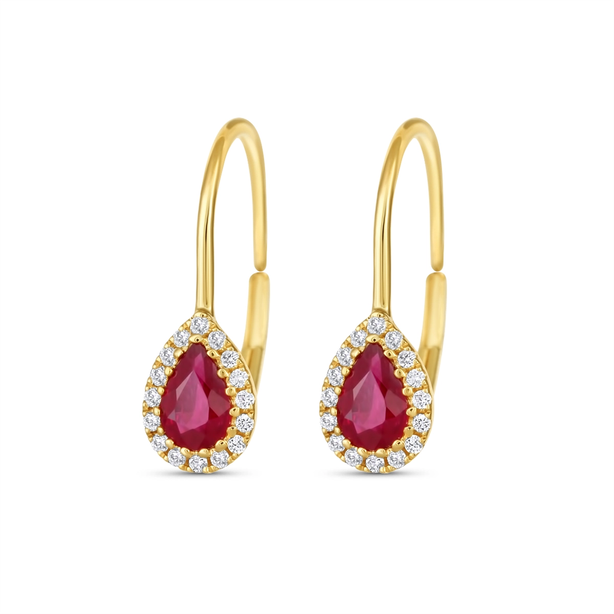 Earrings Earrings in Yellow Gold containing Multi-gemstone, Diamond, Ruby 465678