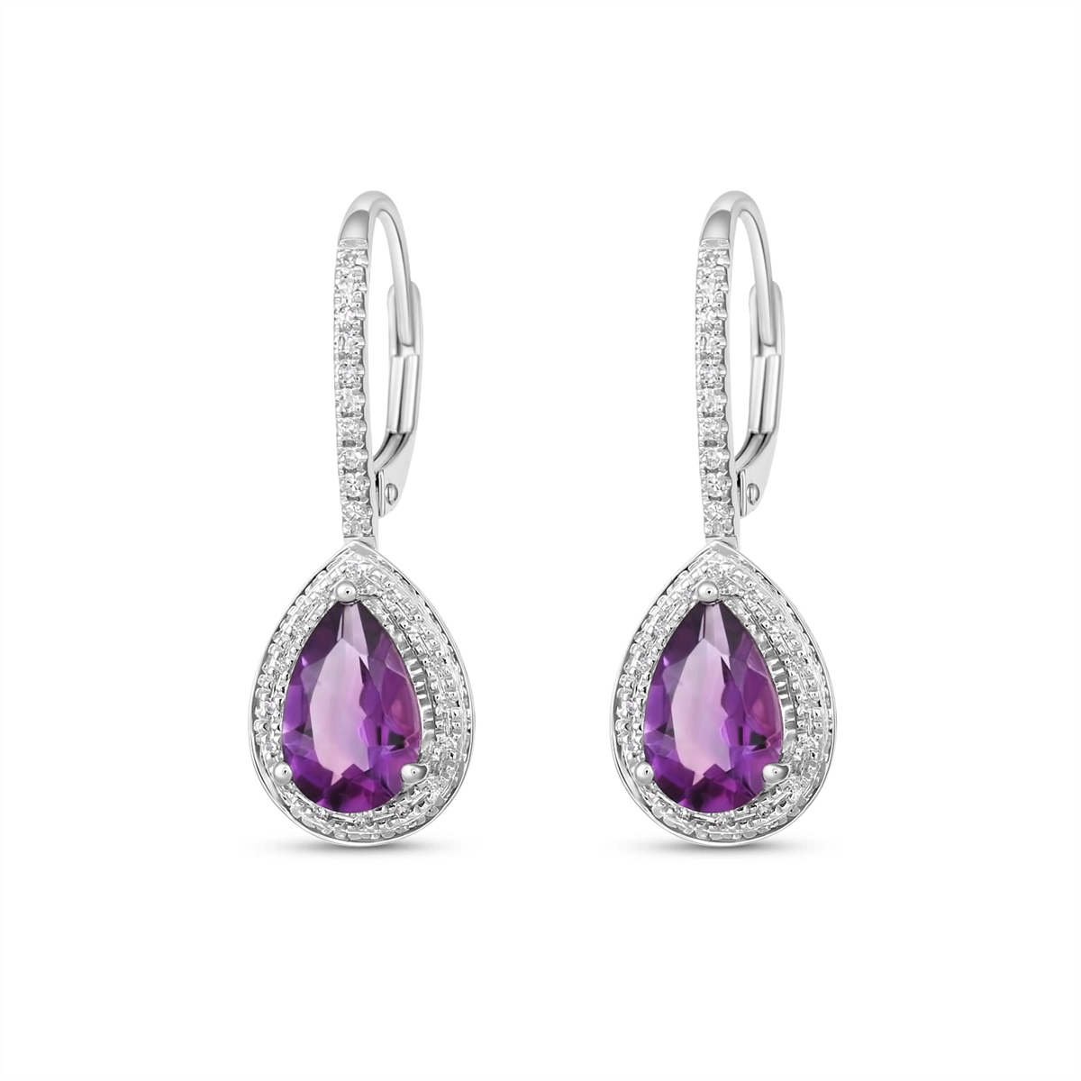 Earrings Earrings in White Gold containing Amethyst, Multi-gemstone, Diamond 465679