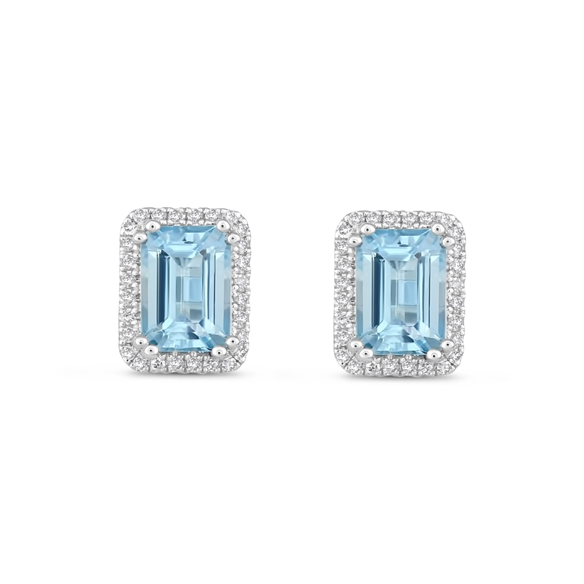 Earrings Earrings in White Gold containing Aquamarine, Multi-gemstone, Diamond 465680