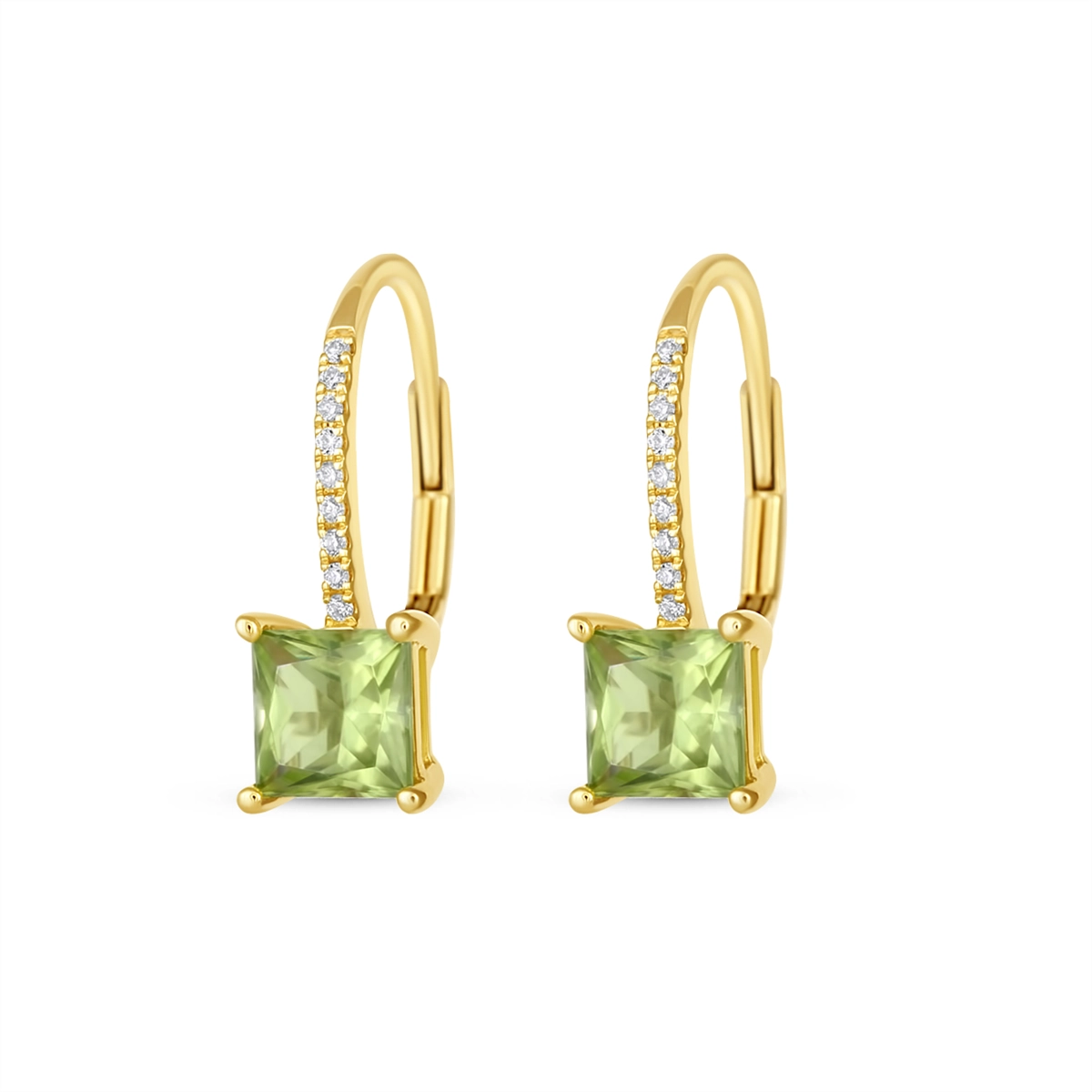 Earrings Earrings in Yellow Gold containing Peridot, Multi-gemstone, Diamond 465681