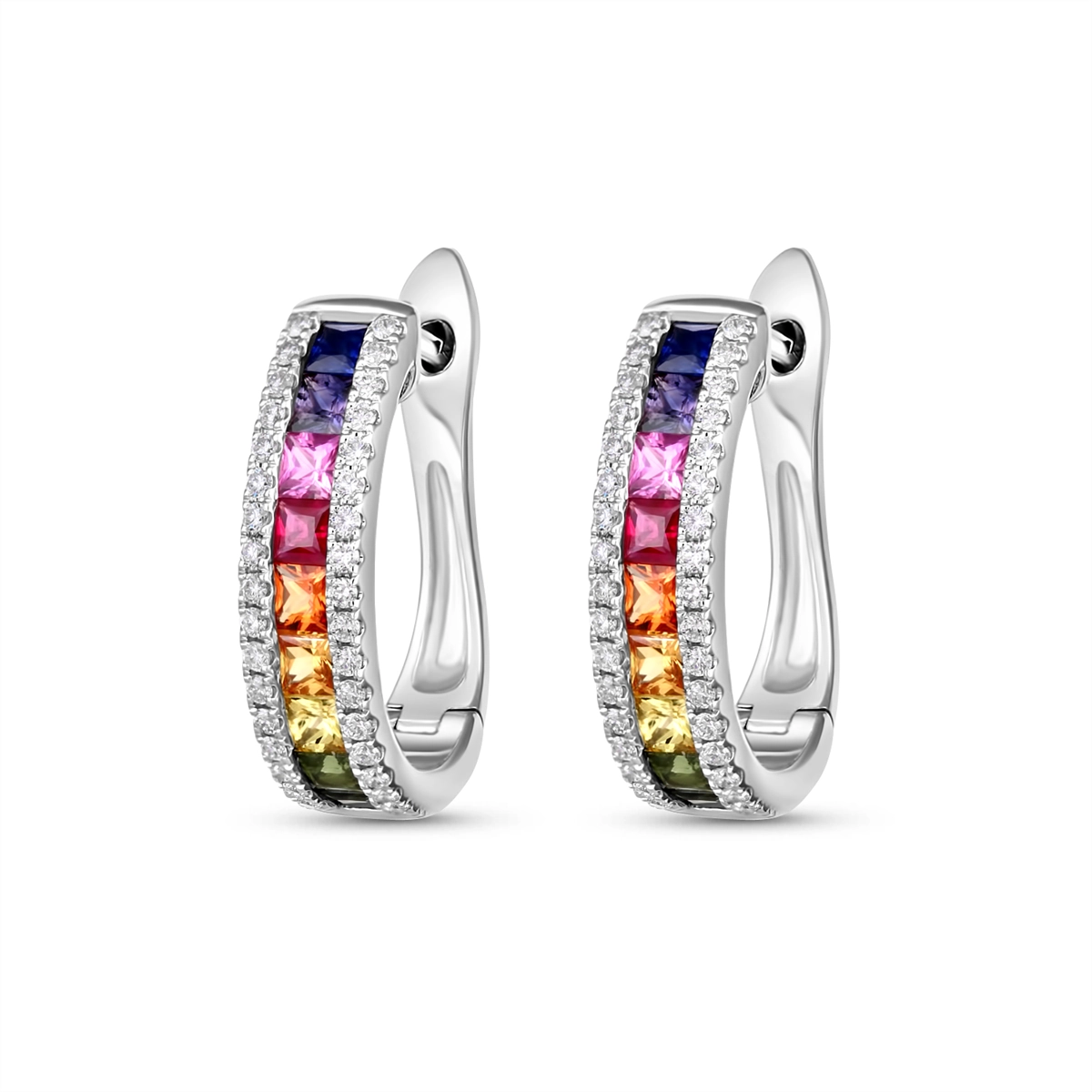 Earrings Earrings in White Gold containing Other, Multi-gemstone, Diamond, Sapphire 465682