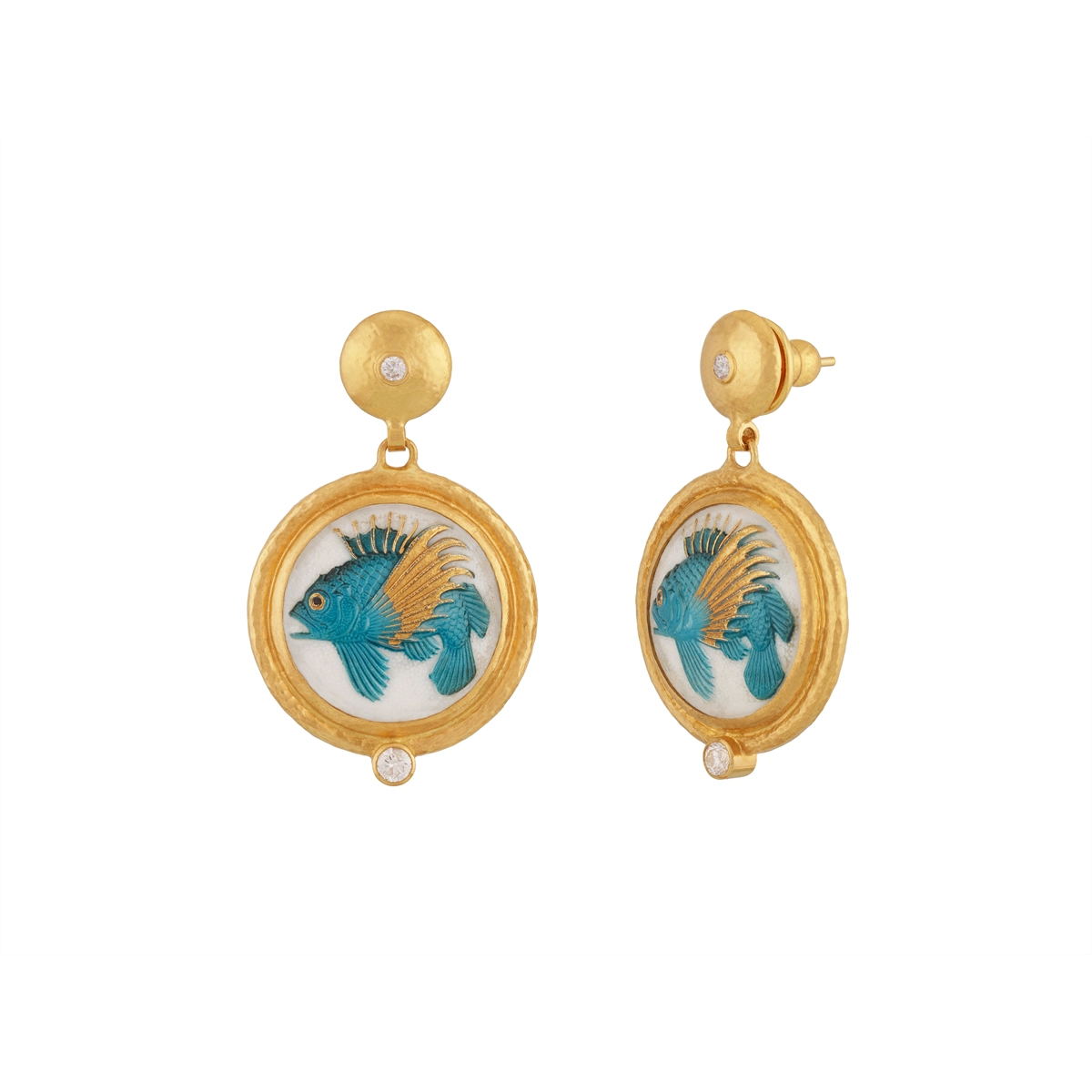 Gurhan Earrings in Yellow Gold containing Other, Multi-gemstone, Diamond OKE-YG-TSH-28362