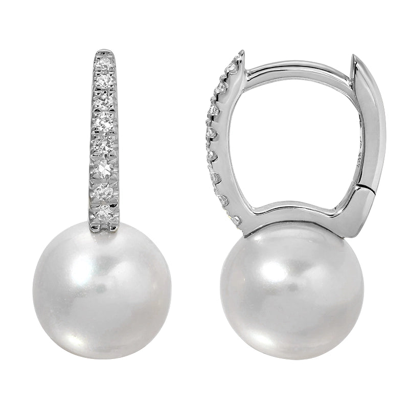 Earrings Earrings in White Gold containing Diamond, Pearl 465822